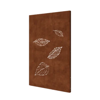 Panel decorativo de acero corten - Hojas 3 - 120 x 6 x 190 cm