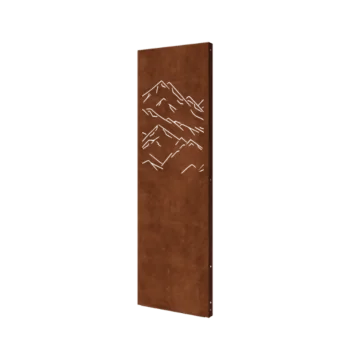 Panel decorativo de acero corten - Montañas 3 - 60 x 6 x 190 cm