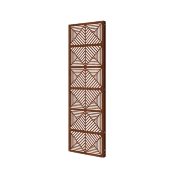 Panel decorativo de acero corten - Líneas 1 - 60 x 6 x 190 cm