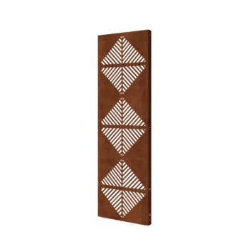 Panel decorativo de acero corten - Líneas 4 - 60 x 6 x 190 cm