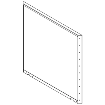 Jardinera de acero - Panel - 100 x 100 cm - RAL9010 mate (blanco)