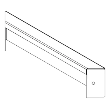 Jardinera de acero - Panel - 10 x 40 cm - RAL9010 mate (blanco)