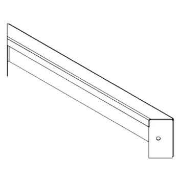 Jardinera de acero - Panel - 10 x 50 cm - RAL9010 mate (blanco)
