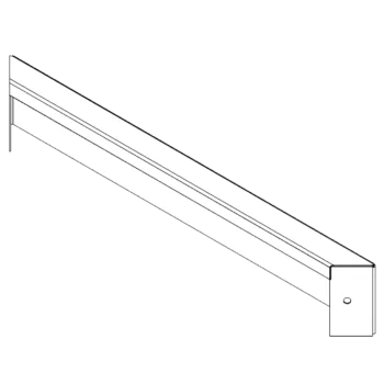 Jardinera de acero - Panel - 10 x 60 cm - RAL9005 mate (negro)