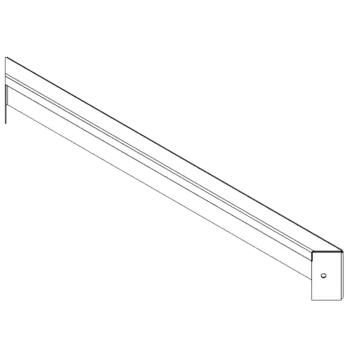 Jardinera de acero - Panel - 10 x 80 cm - RAL9005 mate (negro)