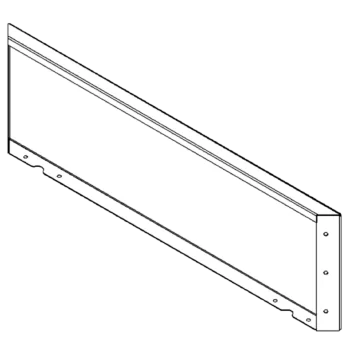 Jardinera de acero - Panel - 30 x 100 cm - RAL7016 mate (gris antracita)