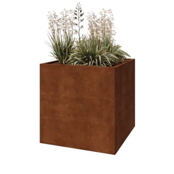 Jardinera de acero corten - Cuadrado - 100 x 100 x 100 cm - Sin placa inferior