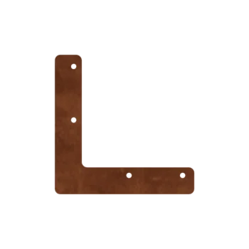 Jardinera de acero corten - Placa de unión - Forma de L