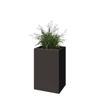 Jardinera de acero - Rectángulo - 40 x 30 x 60 cm - Otro color RAL - Sin placa inferior