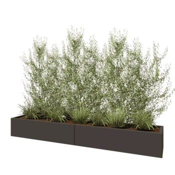 Jardinera XXL de acero - Rectángulo - 240 x 40 x 30 cm - Otro color RAL - Sin placa inferior