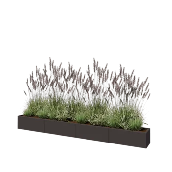 Jardinera XXL de acero - Rectángulo - 320 x 30 x 30 cm - Otro color RAL - Con placa inferior