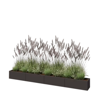 Jardinera XXL de acero - Rectángulo - 320 x 30 x 30 cm - Otro color RAL - Sin placa inferior