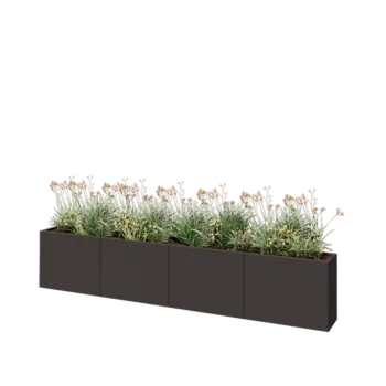Jardinera XXL de acero - Rectángulo - 320 x 30 x 60 cm - Otro color RAL - Con placa inferior
