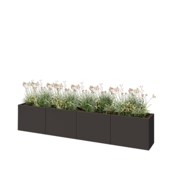 Jardinera XXL de acero - Rectángulo - 320 x 40 x 60 cm - Otro color RAL - Sin placa inferior