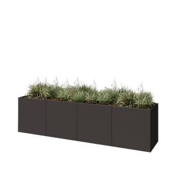 Jardinera XXL de acero - Rectángulo - 320 x 60 x 80 cm - Otro color RAL - Con placa inferior