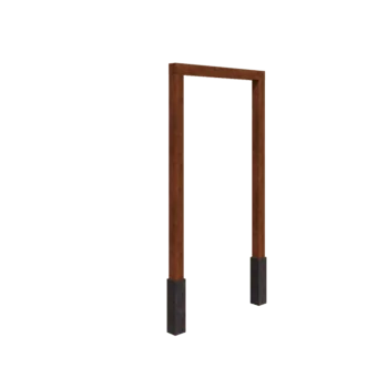 Pérgola de acero corten - Recto - 150 x 230 cm - Con base de hormigón