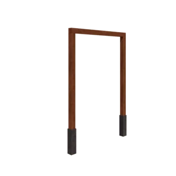 Pérgola de acero corten - Recto - 200 x 230 cm - Con base de hormigón