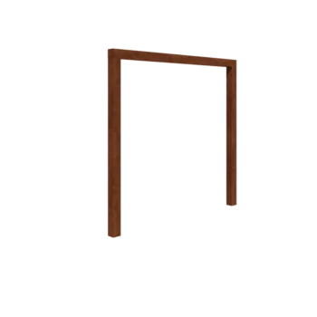 Pérgola de acero corten - Recto - 250 x 230 cm - Sin base de hormigón