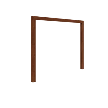 Pérgola de acero corten - Recto - 300 x 230 cm - Sin base de hormigón