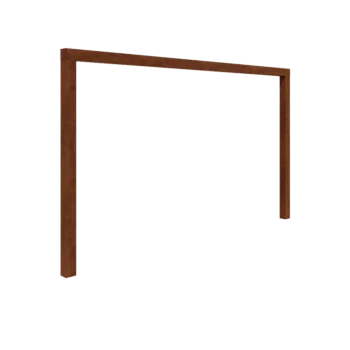 Pérgola de acero corten - Recto - 400 x 230 cm - Sin base de hormigón