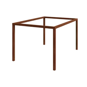 Pérgola de acero corten - Rectángulo - 424 x 300 x 230 cm - Sin base de hormigón