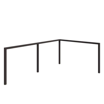 Pérgola de acero - Esquina - 600 x 412 x 230 cm - RAL7016 mate (gris antracita) - Sin base de hormigón