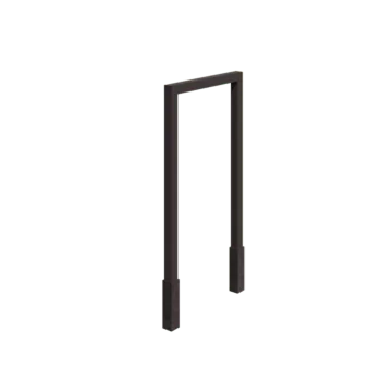 Pérgola de acero - Recto - 150 x 230 cm - RAL7016 mate (gris antracita) - Con base de hormigón