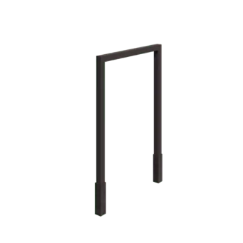 Pérgola de acero - Recto - 200 x 230 cm - RAL7016 mate (gris antracita) - Con base de hormigón