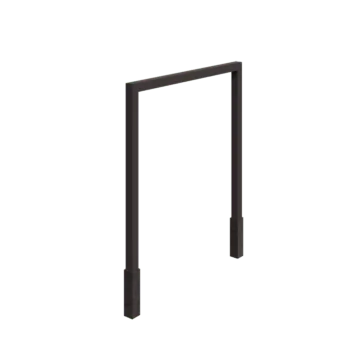 Pérgola de acero - Recto - 250 x 230 cm - RAL7016 mate (gris antracita) - Con base de hormigón