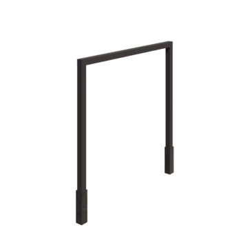 Pérgola de acero - Recto - 300 x 230 cm - RAL7016 mate (gris antracita) - Con base de hormigón
