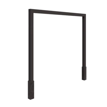 Pérgola de acero - Recto - 300 x 230 cm - Otro color RAL - Con base de hormigón