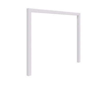 Pérgola de acero - Recto - 300 x 230 cm - RAL9010 mate (blanco) - Sin base de hormigón