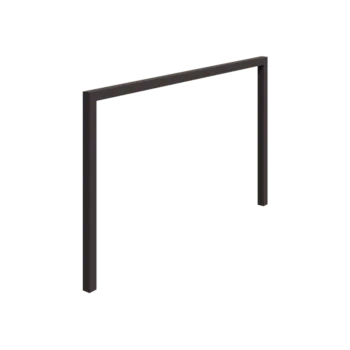 Pérgola de acero - Recto - 400 x 230 cm - RAL7016 mate (gris antracita) - Sin base de hormigón