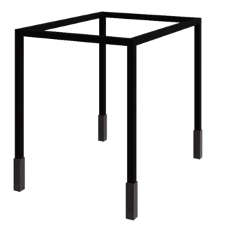 Pérgola de acero - Rectángulo - 324 x 250 x 230 cm - RAL9005 mate (negro) - Con base de hormigón