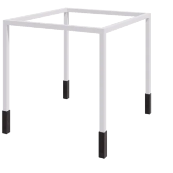 Pérgola de acero - Cuadrado - 324 x 300 x 230 cm - RAL9010 mate (blanco) - Con base de hormigón