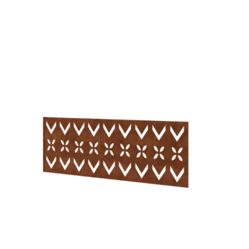 Valla de acero corten H - Panel V - 120 x 47,5 cm
