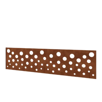 Valla de acero corten H - Panel B - 180 x 47,5 cm