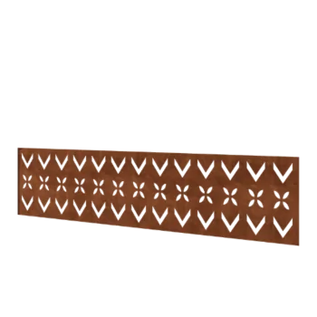 Valla de acero corten H - Panel V - 180 x 47,5 cm