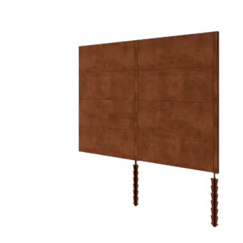 Valla de acero corten H4 - Juego completo - 252 x 6 x 190 cm