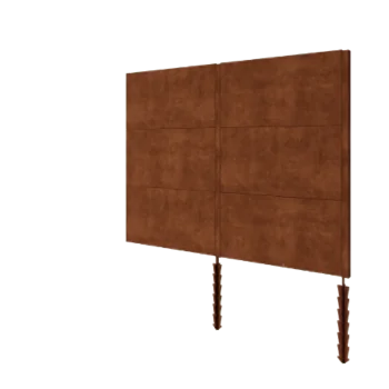 Valla de acero corten H3 - Juego completo - 252 x 6 x 190 cm