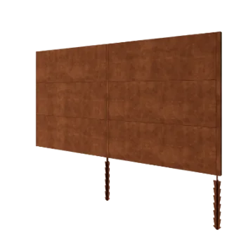 Valla de acero corten H3 - Juego completo - 372 x 6 x 190 cm