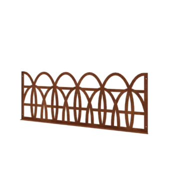 Celosía decorativa de acero corten T - Panel - 149 x 3 x 60 cm