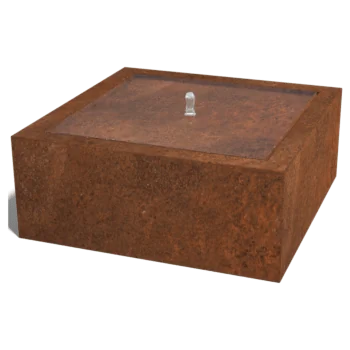 Fuente de acero corten - Lyra - 100 x 100 x 40 cm