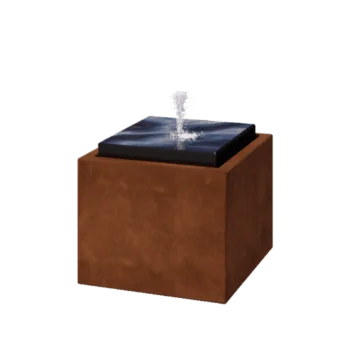 Fuente de acero corten - Orin - 50 x 50 x 40 cm - Con Iluminación LED