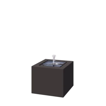 Fuente de aluminio - Lyra - 50 x 50 x 40 cm - RAL7016 mate (gris antracita) - Con Iluminación LED