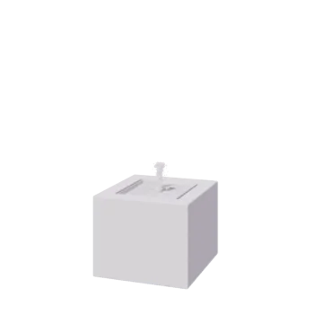 Fuente de aluminio - Lyra - 50 x 50 x 40 cm - RAL9010 mate (blanco) - Con Iluminación LED