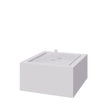 Fuente de aluminio - Lyra - 80 x 80 x 40 cm - RAL9010 mate (blanco) - Con Iluminación LED